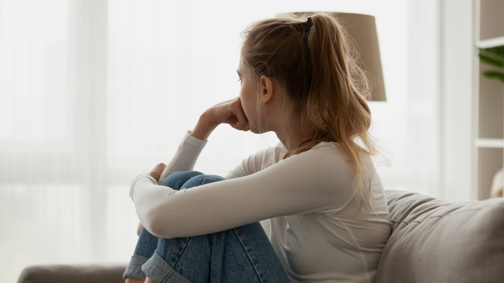 Girl lost in thought